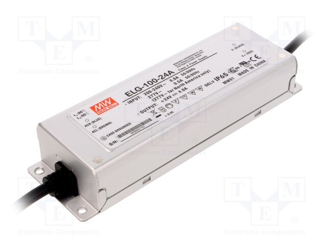 Power supply: switched-mode; LED; 96W; 24VDC; 21.6÷26.4VDC; 2÷4A