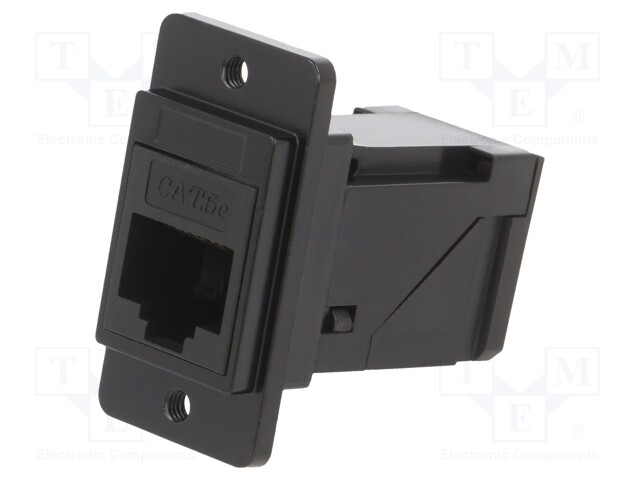 Coupler; DUALSLIM; Cat: 5e; Layout: 8p8c; RJ45 socket,both sides