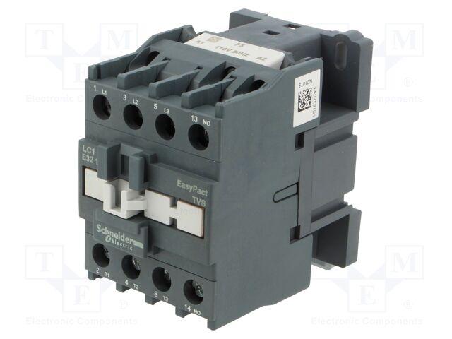 Contactor: 3-pole; NO x3; Auxiliary contacts: NO; 110VAC; 32A; 690V
