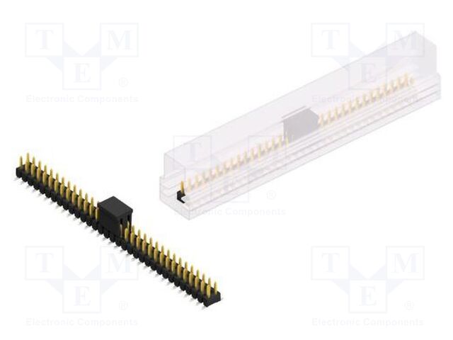 Connector: pin strips; pin header; male; PIN: 66; 2.54mm; SMT; 2x33