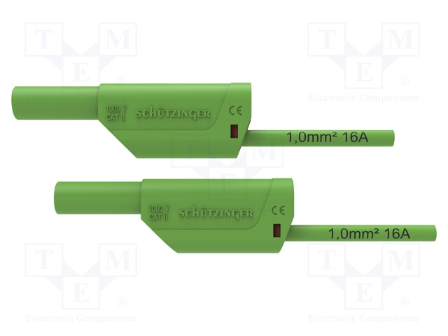 Test lead; 16A; 4mm banana plug-4mm banana plug; Urated: 1kV