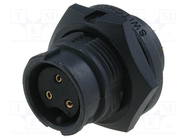 Connector: circular; Series: EN3; socket; female; soldering; PIN: 3