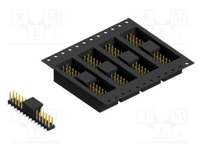 Connector: pin strips; pin header; male; PIN: 28; 2mm; SMT; 2x14