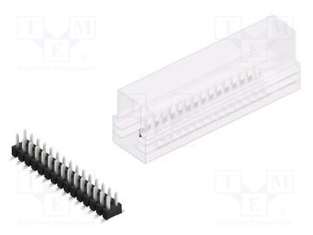 Connector: pin strips; pin header; male; PIN: 30; 2.54mm; SMT; 2x15