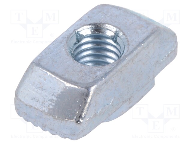 Nut; for profiles; Width of the groove: 8mm; steel; zinc