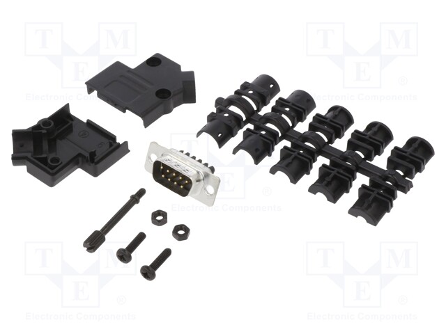 D-Sub; PIN: 9; male; unshielded; angled 45°; screw terminal