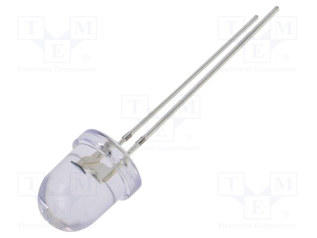 LED; yellow; 8mm; 7000mcd; 30°; Front: convex; 12VDC; No.of term: 2