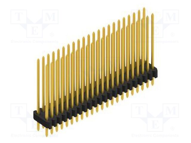 Connector: pin strips; pin header; male; PIN: 44; 1.27mm; THT; 2x22