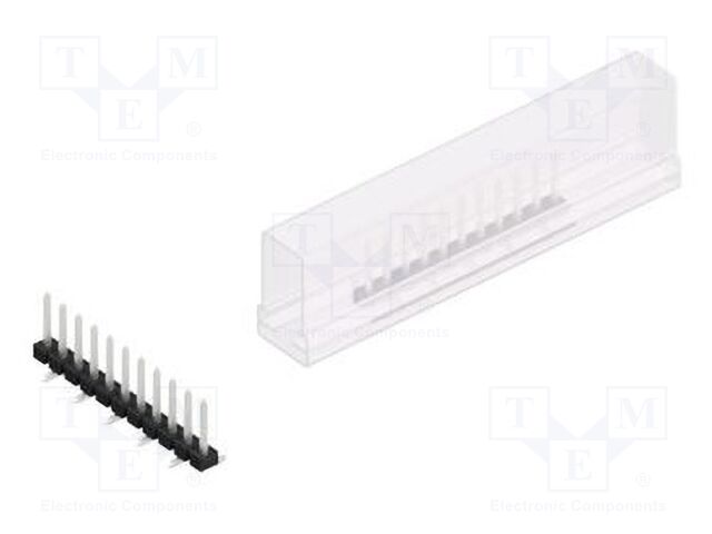 Connector: pin strips; pin header; male; PIN: 11; 2.54mm; SMT; 1x11