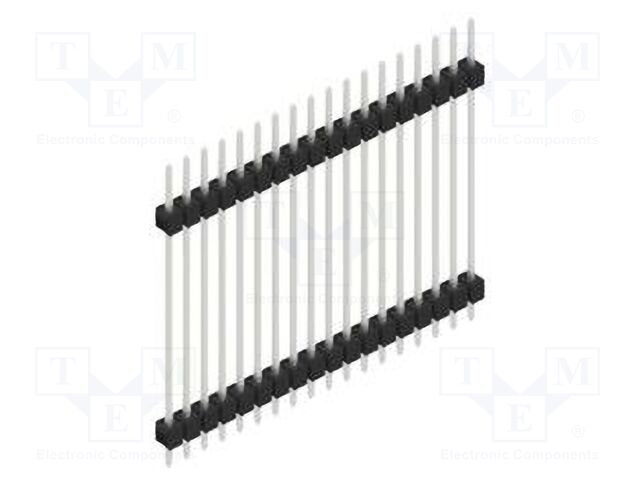 Connector: pin strips; pin header; male; PIN: 18; 2.54mm; THT; 1x18