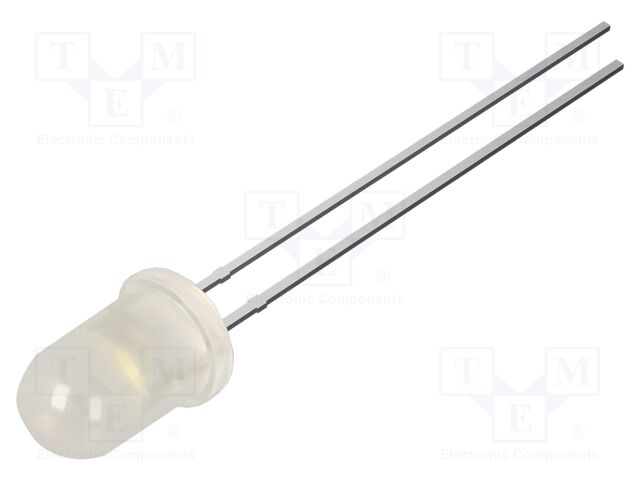 LED; white warm; 5mm; 10000mcd; 30°; Front: convex; 2.9VDC; round