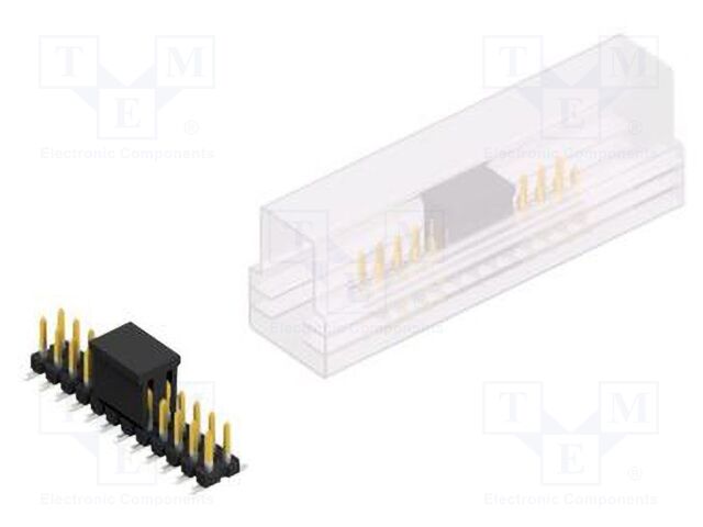 Connector: pin strips; pin header; male; PIN: 24; 2.54mm; SMT; 2x12