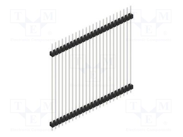 Connector: pin strips; pin header; male; PIN: 24; 2.54mm; THT; 1x24