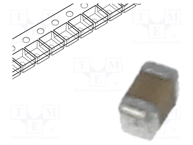 Capacitor: ceramic; MLCC; 1nF; 6.3VDC; X7R; ±10%; SMD; 0402