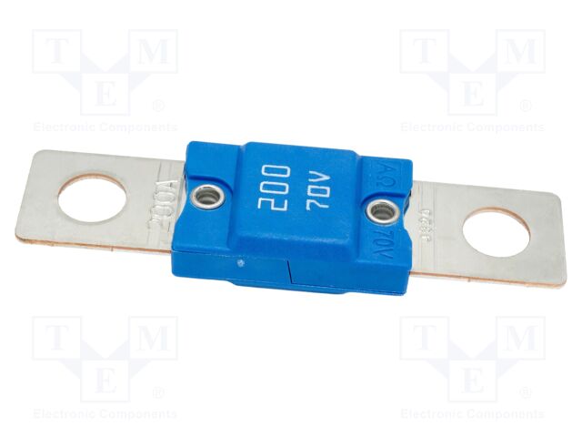 Fuse: fuse; 200A; 70VDC; automotive; 68mm; M8 screw; 68x16mm