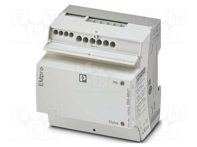 Meter: network parameters; for DIN rail mounting,horizontal