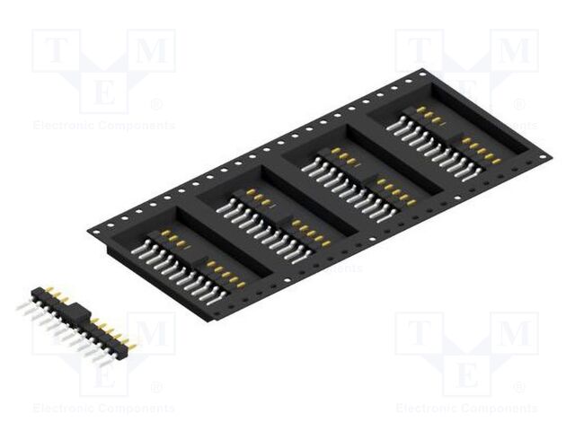 Connector: pin strips; pin header; male; PIN: 12; 2.54mm; SMT; 1x12