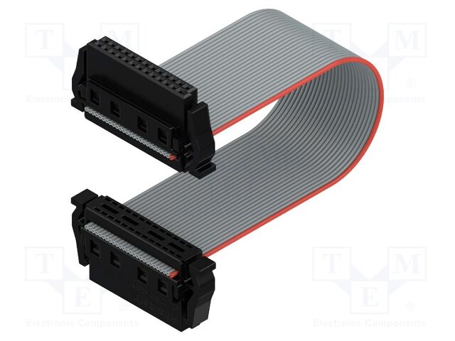 Ribbon cable with IDC connectors; Contacts ph: 1.27mm; PIN: 2x13