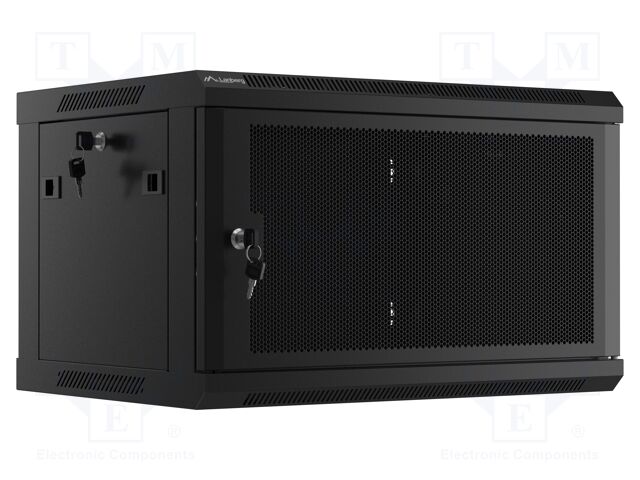 Enclosure: rack cabinet; Standard: 19"; 6U; black; Z: 450mm; X: 600mm