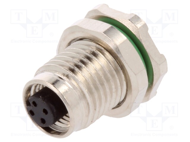 Connector: M5; socket; female; THT; PIN: 4; IP67; 60V; 1A