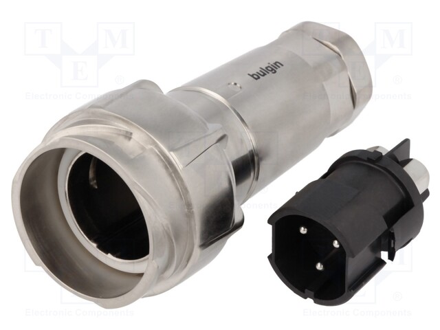 Connector: circular; plug; male; PIN: 3; bayonet,external bayonet