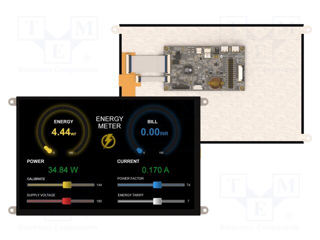 Display: TFT; 10.1"; 1280x800; 32MBFLASH,32MBPSRAM; 900cd/m2; 4÷6V