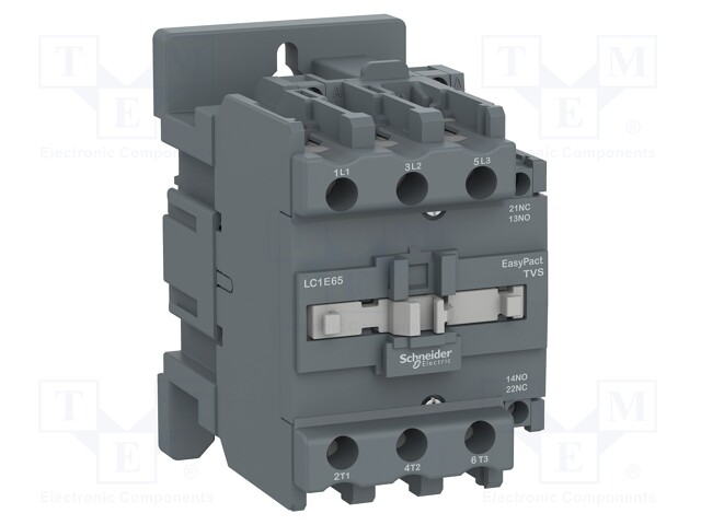Contactor: 3-pole; NO x3; Auxiliary contacts: NC + NO; 220VAC; 50A