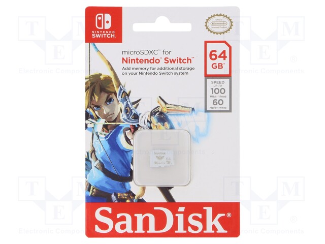 Memory card; Nintendo Switch; microSDXC; R: 100MB/s; W: 90MB/s
