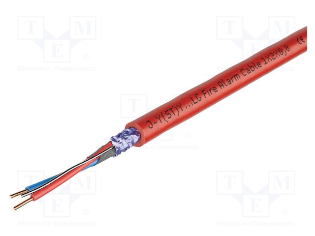 Wire; J-Y(ST)Y÷LG Fire Alarm Cable; 10x2x0.8mm; wire; Cu; red