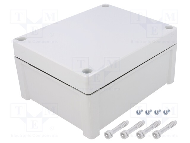 Enclosure: multipurpose; X: 163mm; Y: 201mm; Z: 98mm; TEMPO; grey