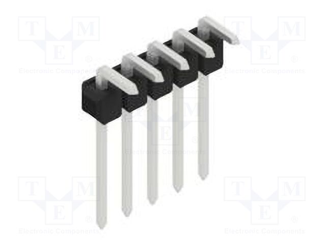 Connector: pin strips; pin header; male; PIN: 5; 2.54mm; THT; 1x5