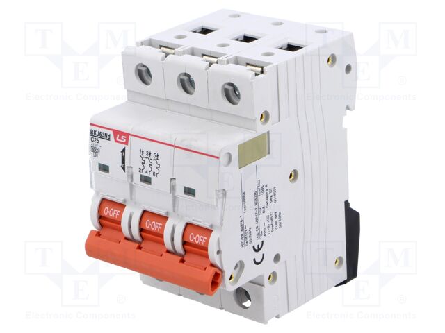 Circuit breaker; 230/400VAC; Inom: 25A; Poles: 3; Charact: C; 6kA