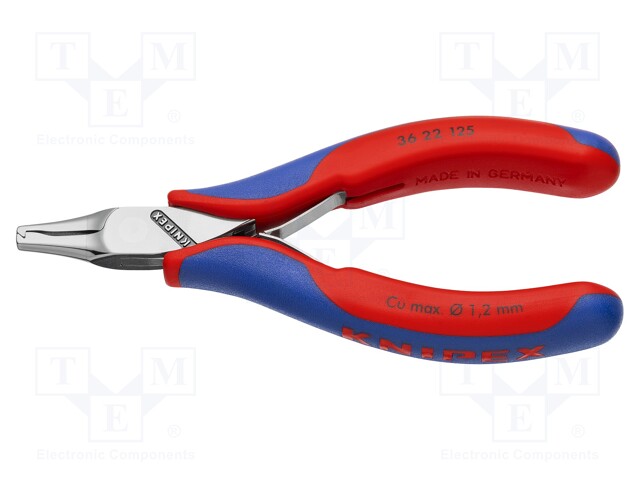 Pliers; cutting,to forming; 125mm; two-component handle grips