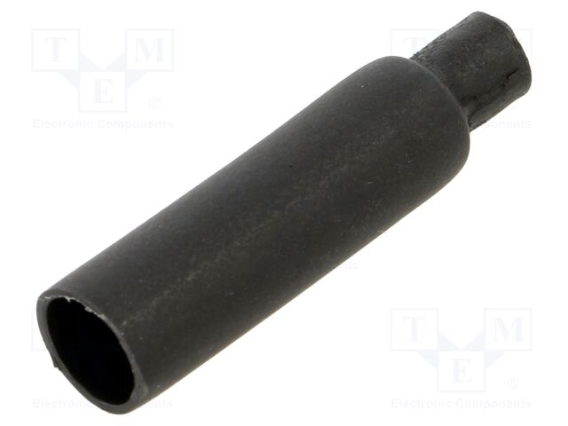 Heat shrink cap; glued; 6.4mm; L: 30mm; black; 120°C