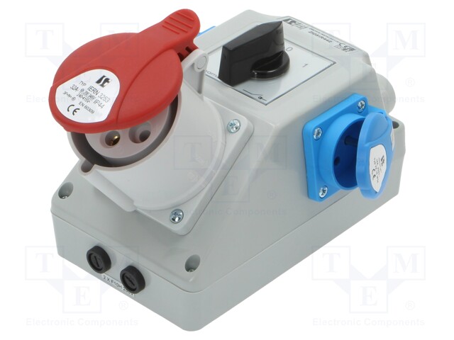 Switch socket; IP44; wall mount