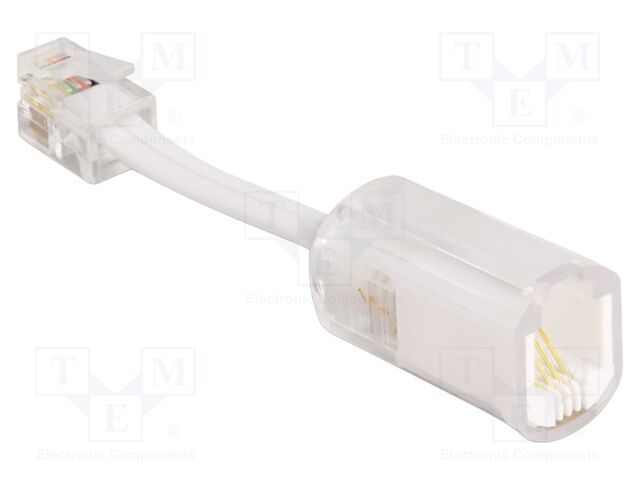Cable: telephone; connection 1: 1; RJ10 socket,RJ10 plug; 0.3m