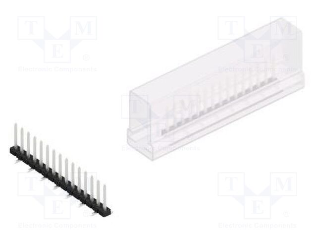 Connector: pin strips; pin header; male; PIN: 15; 2mm; SMT; 1x15