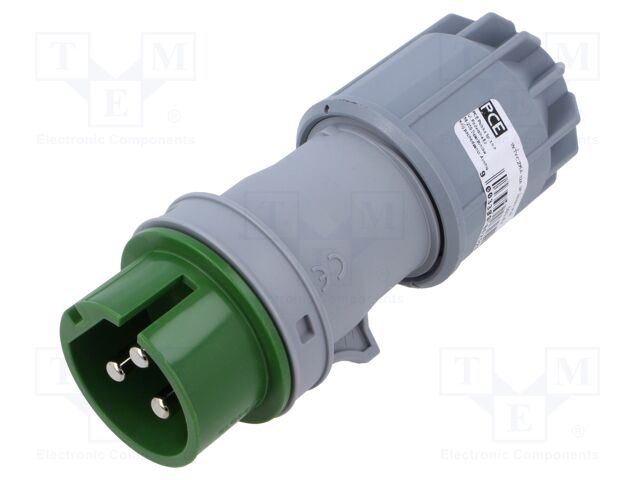 Connector: AC supply; plug; male; 16A; 24VAC; IEC 60309; IP44; PIN: 2