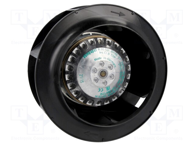 Fan: AC; radial; 230VAC; Ø133x73mm; ball bearing; 2700rpm; IP44