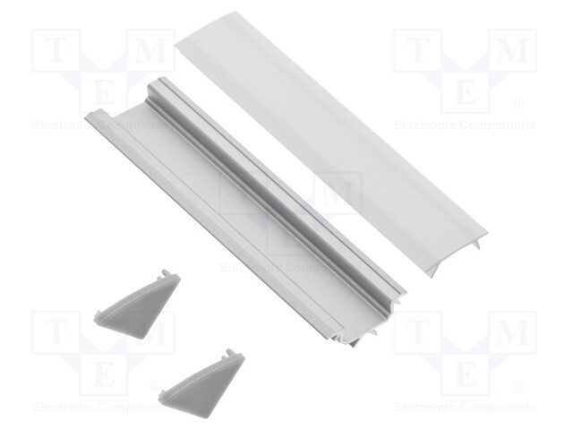 Profiles for LED modules; 1m; GALAX; aluminium; angular; anodized