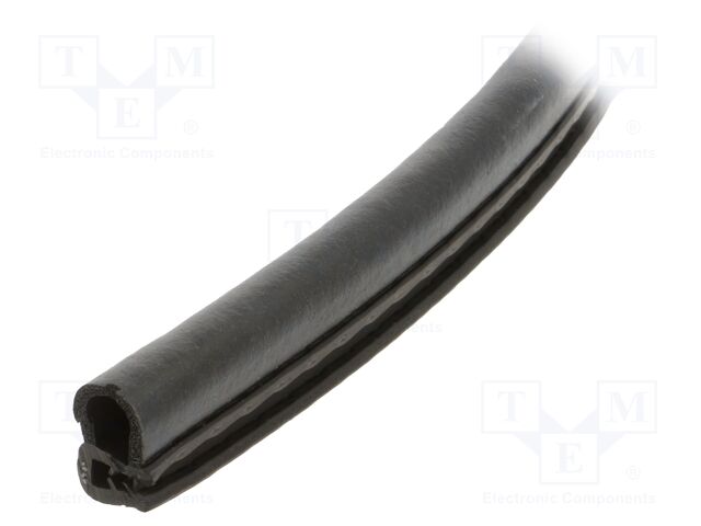 Gasket; EPDM; black; L: 25m; W: 18.7mm; H: 14.6mm