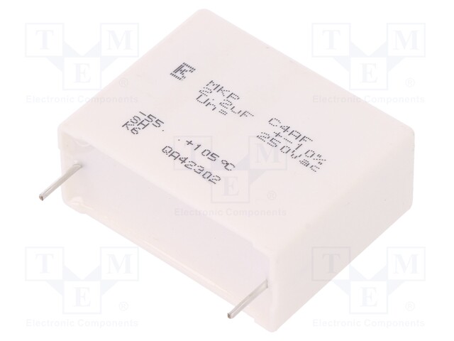 Capacitor: polypropylene; 2.2uF; ESR: 7.2mΩ; C4AF; THT; ±10%; 38V/μs