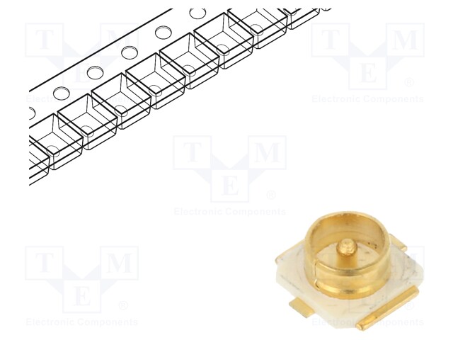 Connector: coaxial; socket; 50Ω; SMT; male