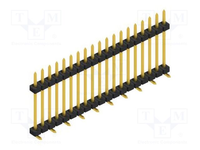Connector: pin strips; pin header; male; PIN: 19; 2mm; SMT; 1x19