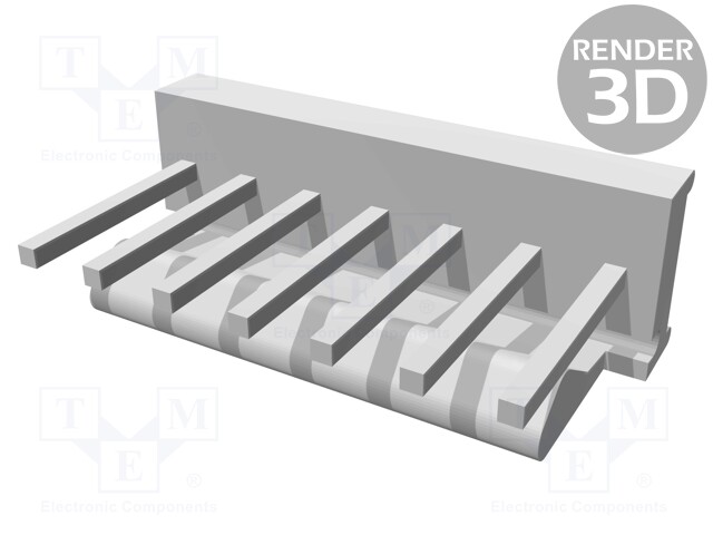 Socket; wire-board; male; PIN: 7; 2.54mm; THT; MTA-100; tinned