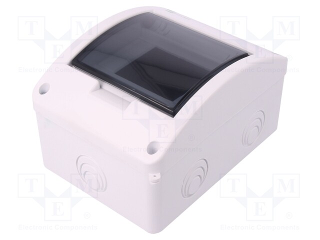 Enclosure: for modular components; IP40; white; No.of mod: 5; 400V