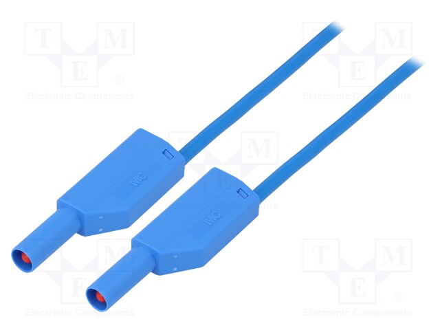 Test lead; silicone; 2m; blue; 19A; 1kV; Cond.cross sec: 1mm2