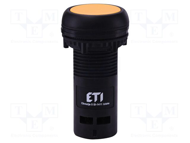 Switch: push-button; 22mm; NC; yellow; IP65; flat; E; Pos: 2; Ø22.5mm