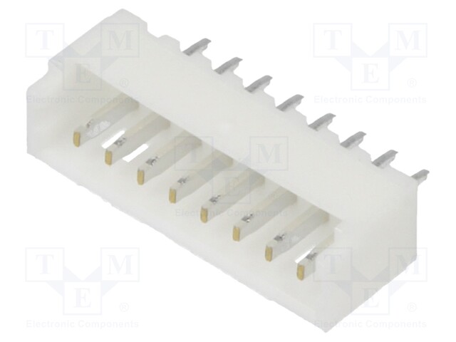 Socket; wire-board; male; 1.25mm; PIN: 8; THT; 125V; 1A; tinned