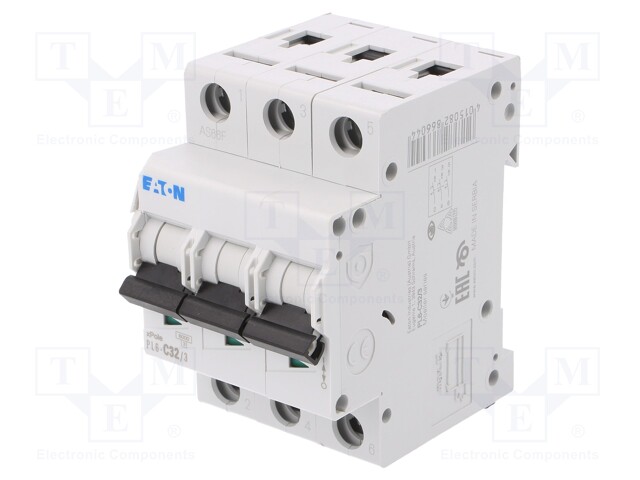 Circuit breaker; 230/400VAC; Inom: 32A; Poles: 3; DIN; Charact: C
